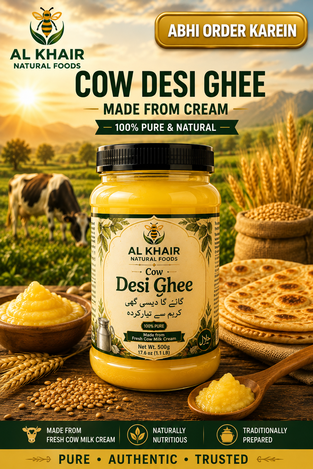 Cow Desi Ghee – Made from Cream